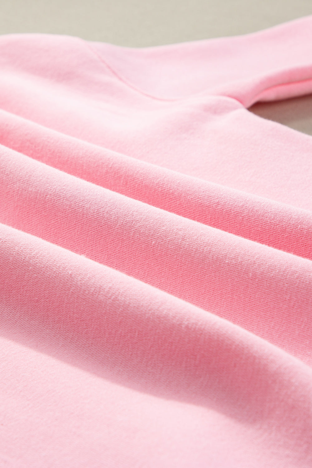 Pink LOVER Puff Print Drop Shoulder Pullover Sweatshirt