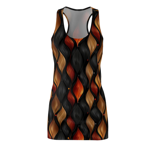 Stained Glass Design Women's Cut & Sew Racerback Dress (AOP)