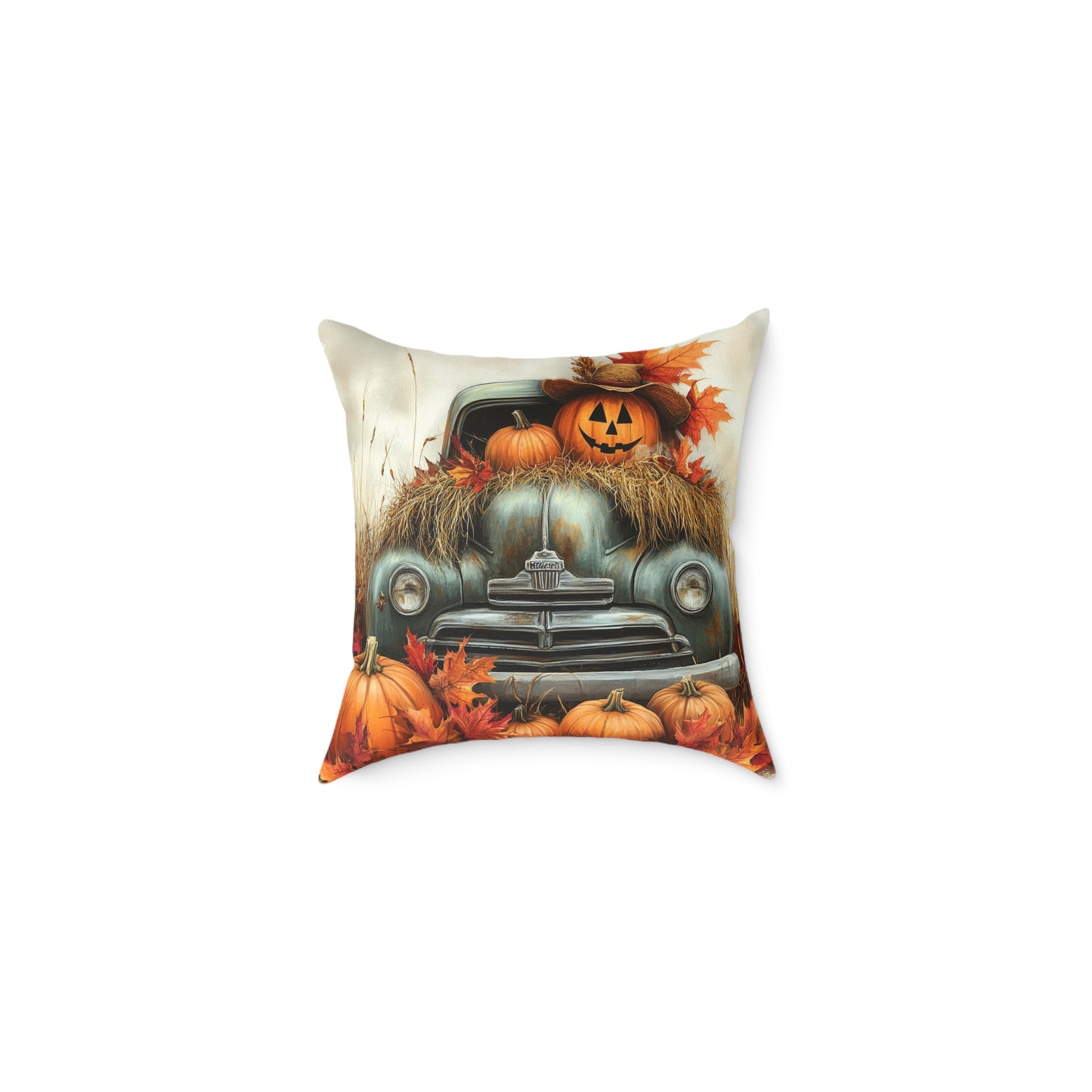 Pumpkin Farm Square Poly Canvas Pillow