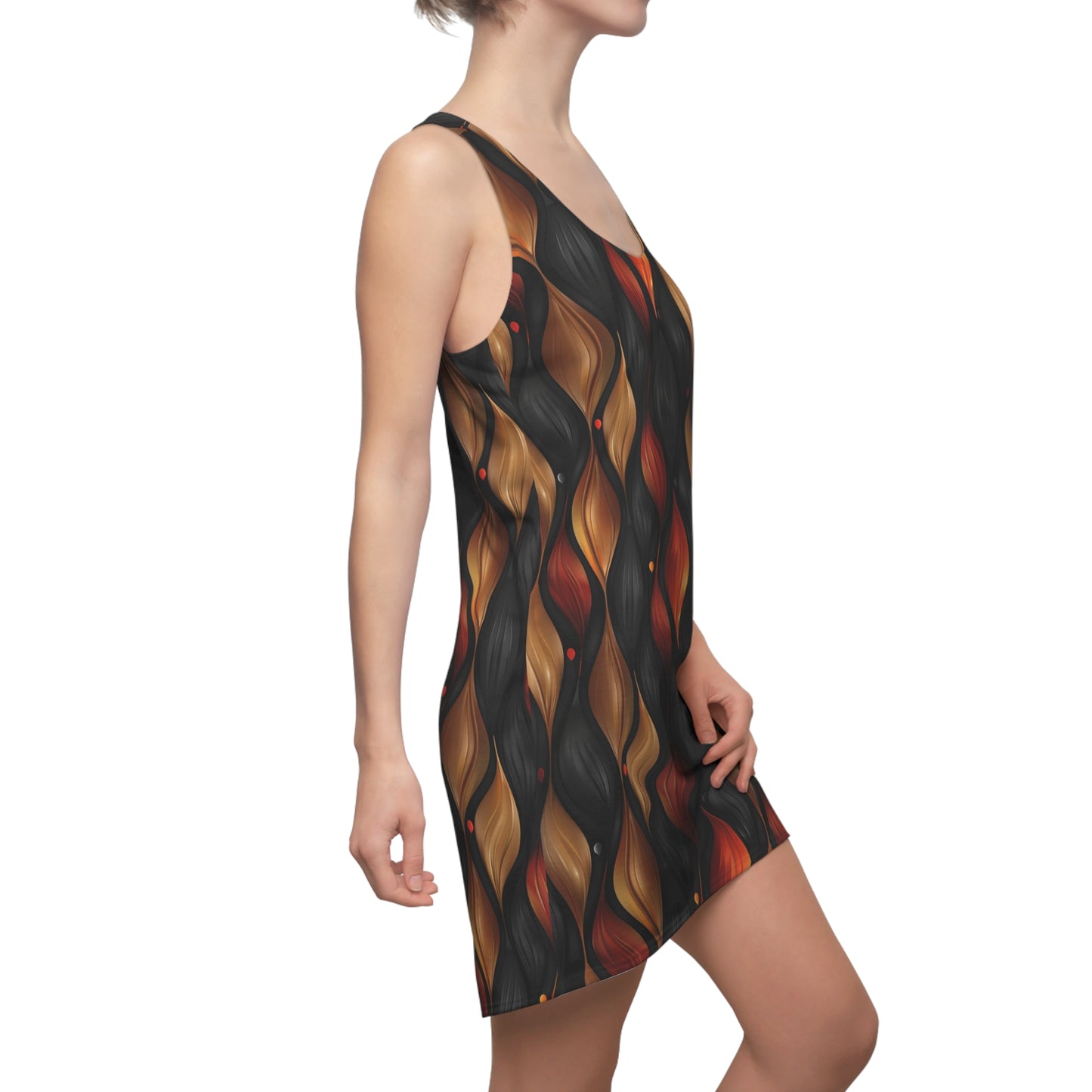 Stained Glass Design Women's Cut & Sew Racerback Dress (AOP)